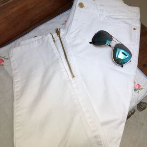 MICHAEL KORS size 4 white denim crop pants